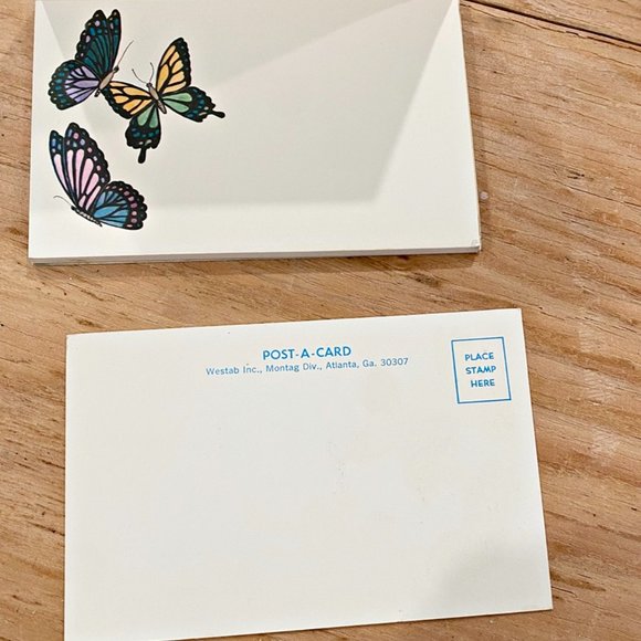 Vintage 1970s 2 Post-a-Card Booklets By Montag Birds Butterflies - Picture 6 of 9